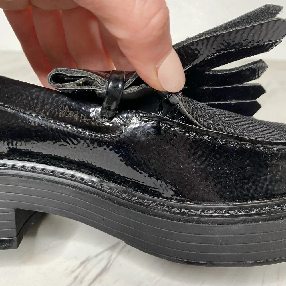 Franco Sarto Kili Black Patent Platform Loafer 6M